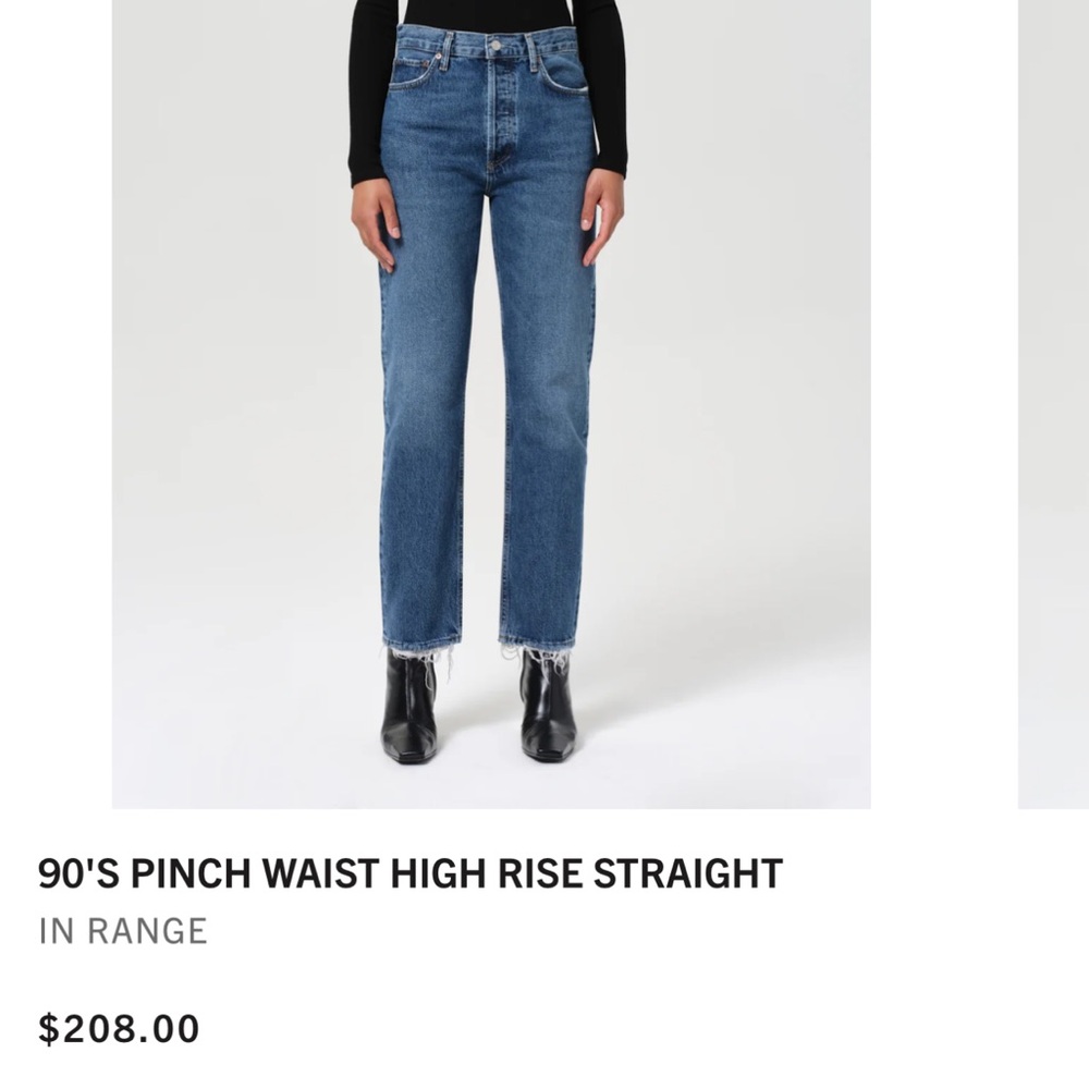 Agolde 90'S PINCH WAIST HIGH RISE STRAIGHT Blue Jeans